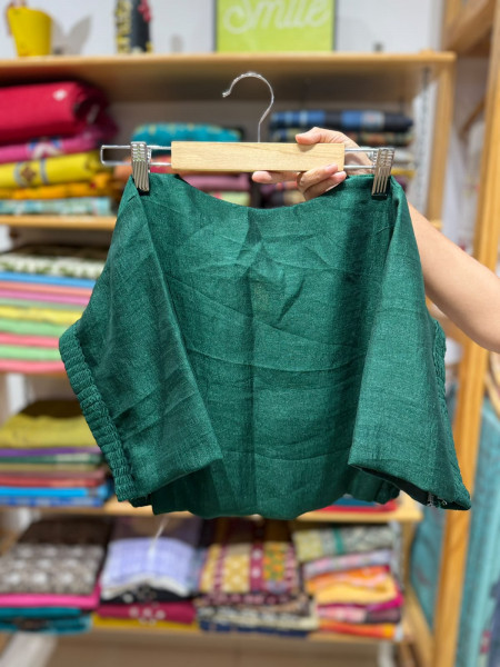 Padded Stretchable Blouse -Free Size- Fits 36 to 38 - GREEN