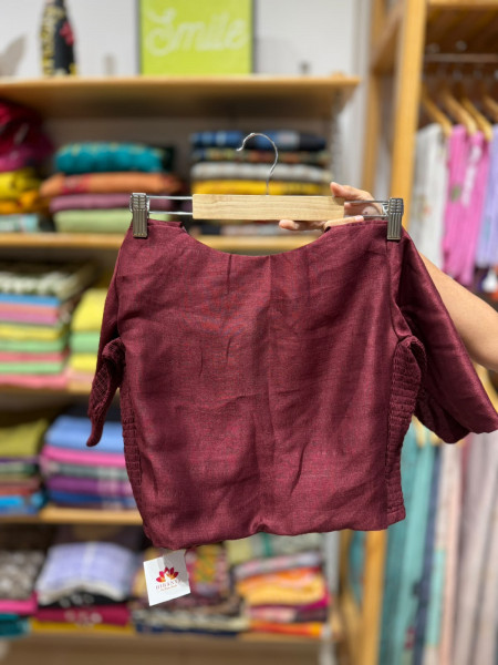 Padded Stretchable Blouse -Free Size- Fits 36 to 38 - Maroon