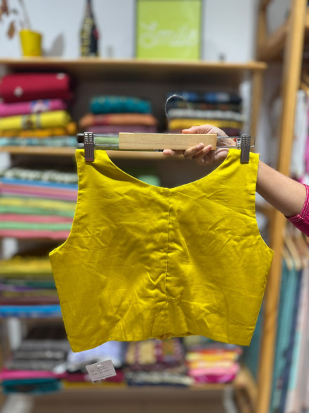 Free Size ZIPPER Blouse (Fits 36 to 42) | LIME Colour| Sleeves attached
