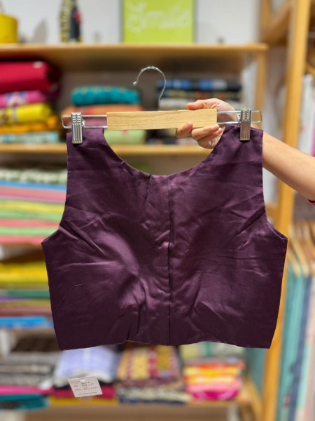 Free Size ZIPPER Blouse (Fits 36 to 42) | WINE | Sleeves attached