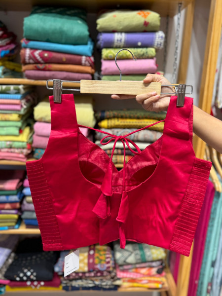 Padded Sleeveless Stretchable Blouse (36 to 38 size) - Red