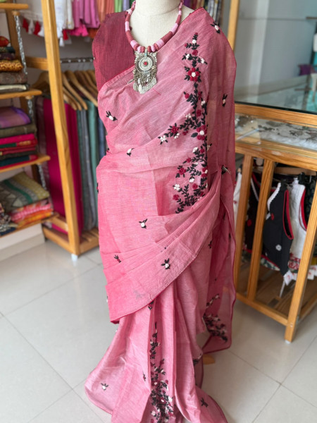 Parsi hand embroidery Saree