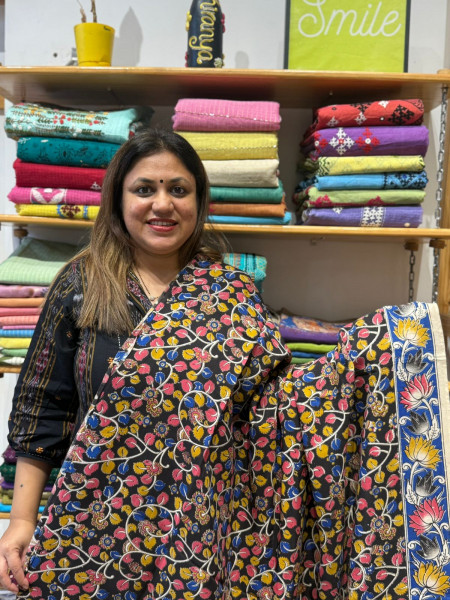 Chenuri Silk Kalamkari Print Saree