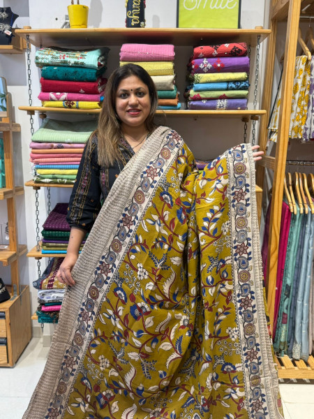 Chenuri Silk Kalamkari Print Saree