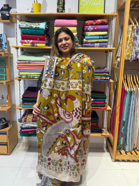 Chenuri Silk Kalamkari Print Saree