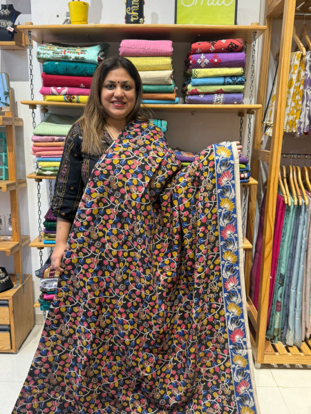 Chenuri Silk Kalamkari Print Saree