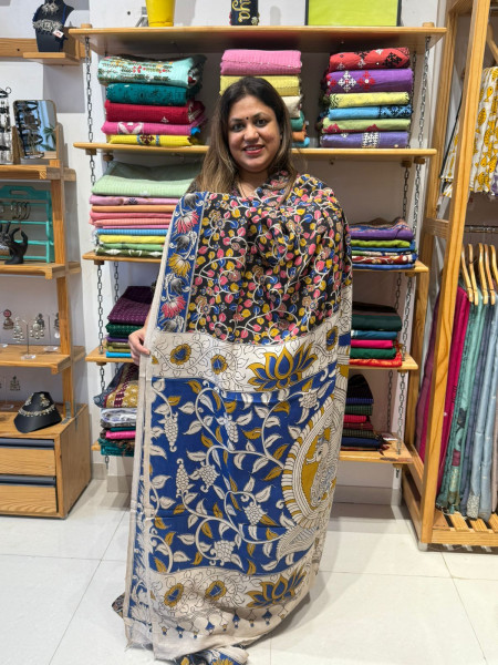 Chenuri Silk Kalamkari Print Saree