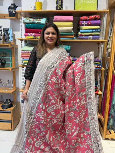 Chenuri Silk Kalamkari Print Saree