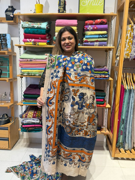 Chenuri Silk Kalamkari Print Saree