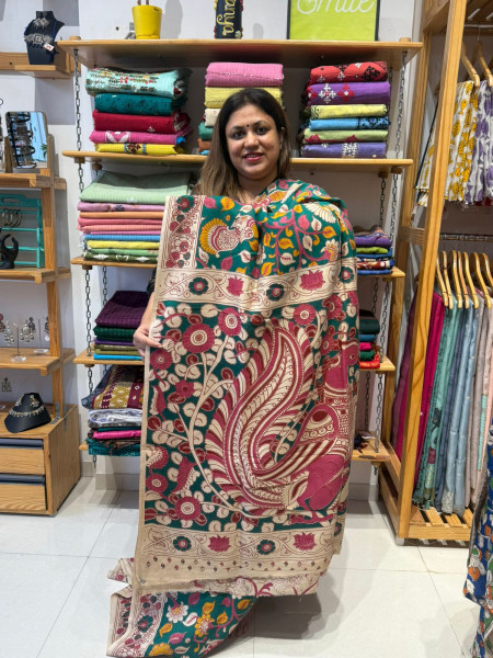 Chenuri Silk Kalamkari Print Saree