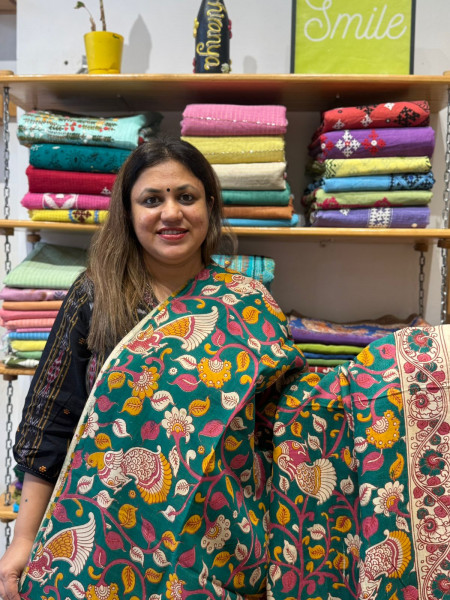 Chenuri Silk Kalamkari Print Saree