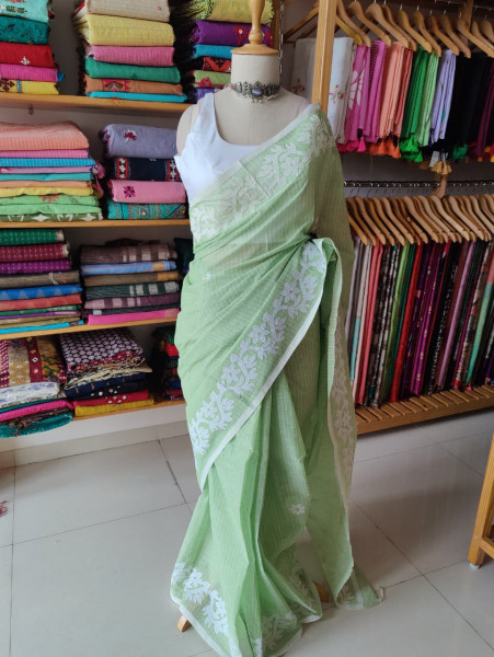 Applique work Pure Cotton Saree