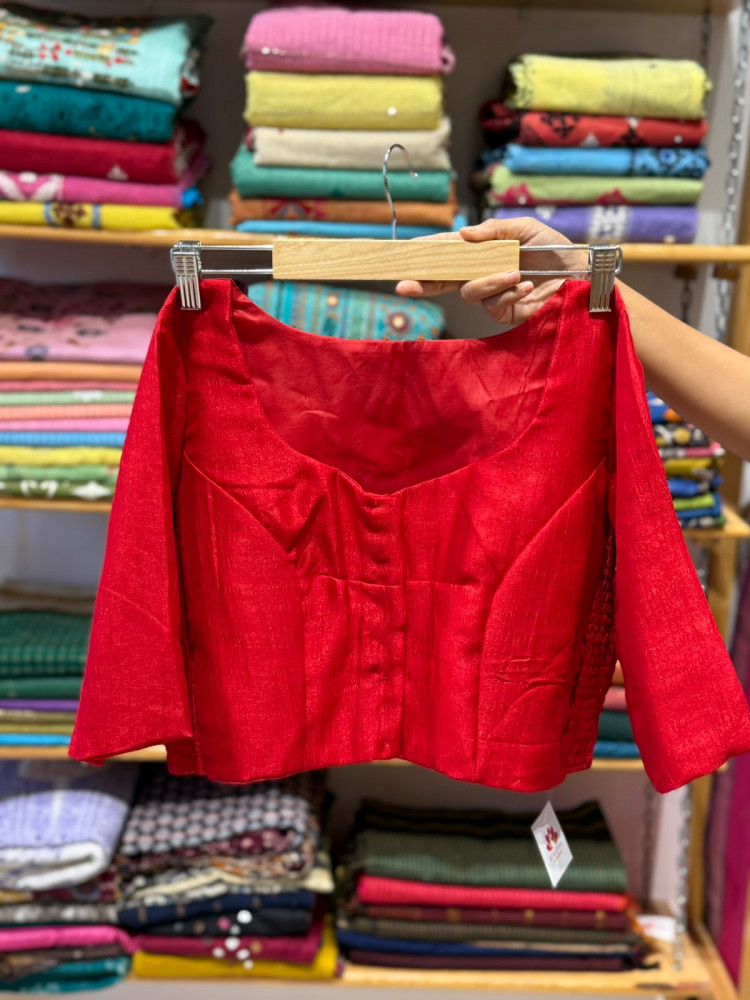 Image of Stretchable Blouse RED - Size 40 to 44