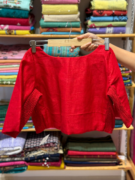 Stretchable Blouse RED - Size 40 to 44