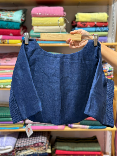 Stretchable Blouse Navy Blue - Size 40 to 44