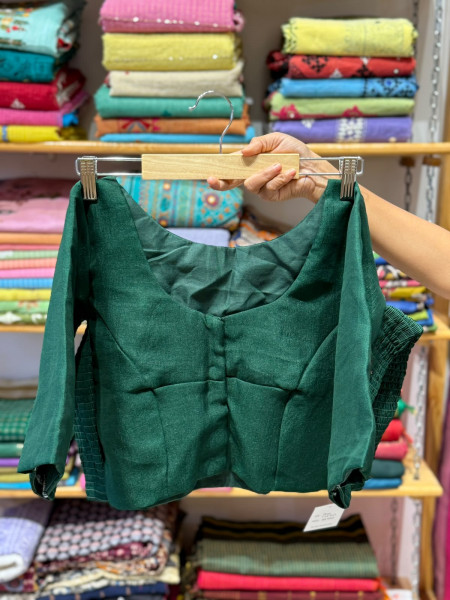 Stretchable Blouse Green - Size 40 to 44