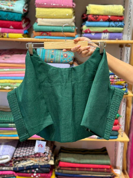 Stretchable Blouse Green - Size 40 to 44