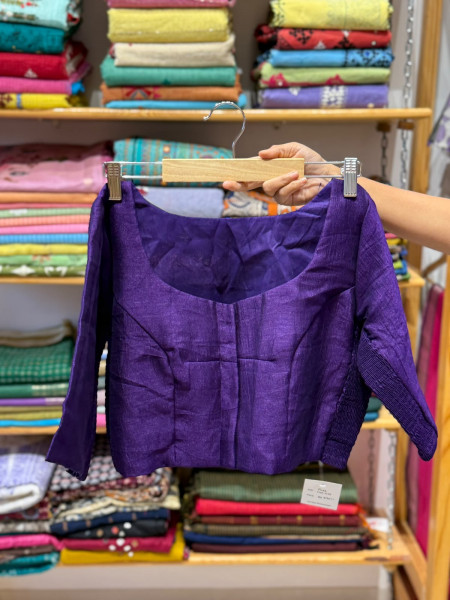 Stretchable Blouse Purple - Size 40 to 44