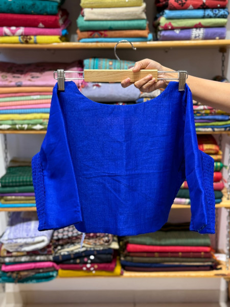 Stretchable Blouse Royal Blue - Size 40 to 44