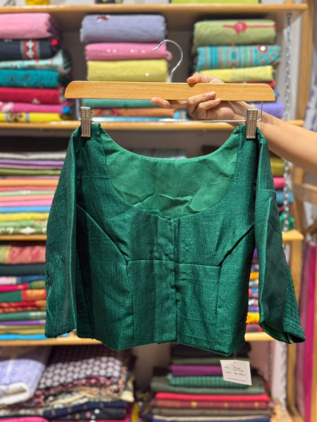 Stretchable Blouse  - Size 40 to 44 - Green