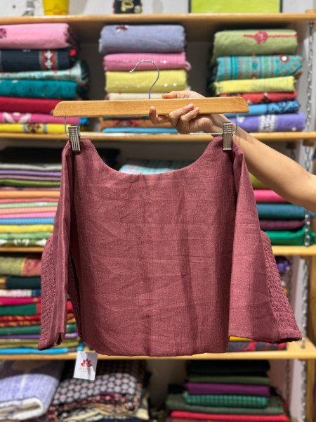 Stretchable Blouse  - Size 40 to 44 - Onion Pink