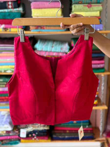 Front Hook Blouse | RED| Sleeves attached inside