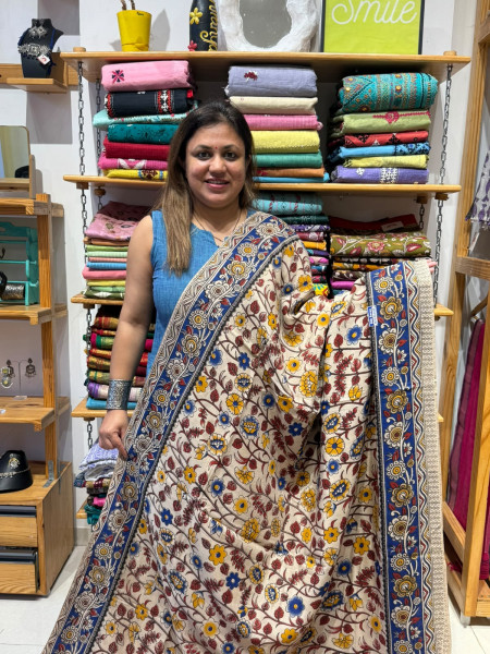 Chenuri Silk Kalamkari Saree