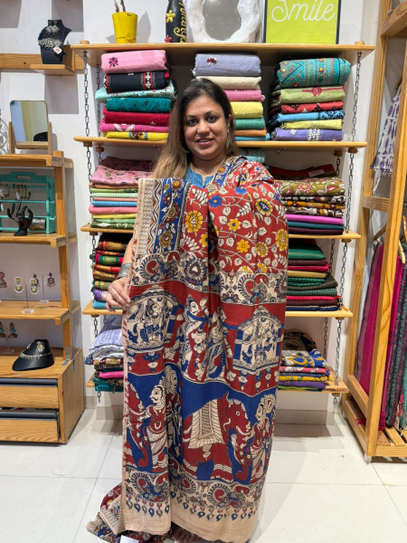 Chenuri Silk Kalamkari Saree