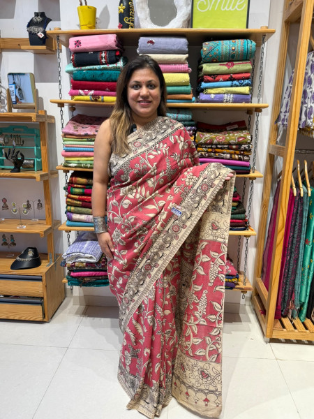 Chenuri Silk Kalamkari Saree