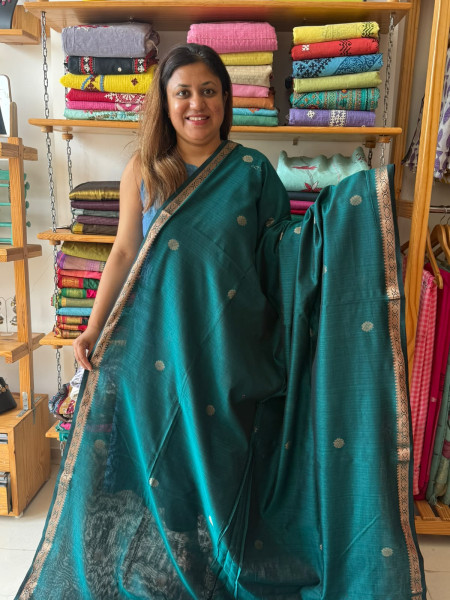 Mercerized Cotton Jamadani Weaving Saree