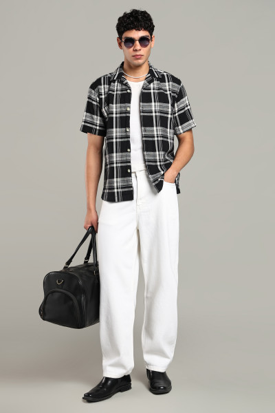Image of The Dobby Check Shirt – Black