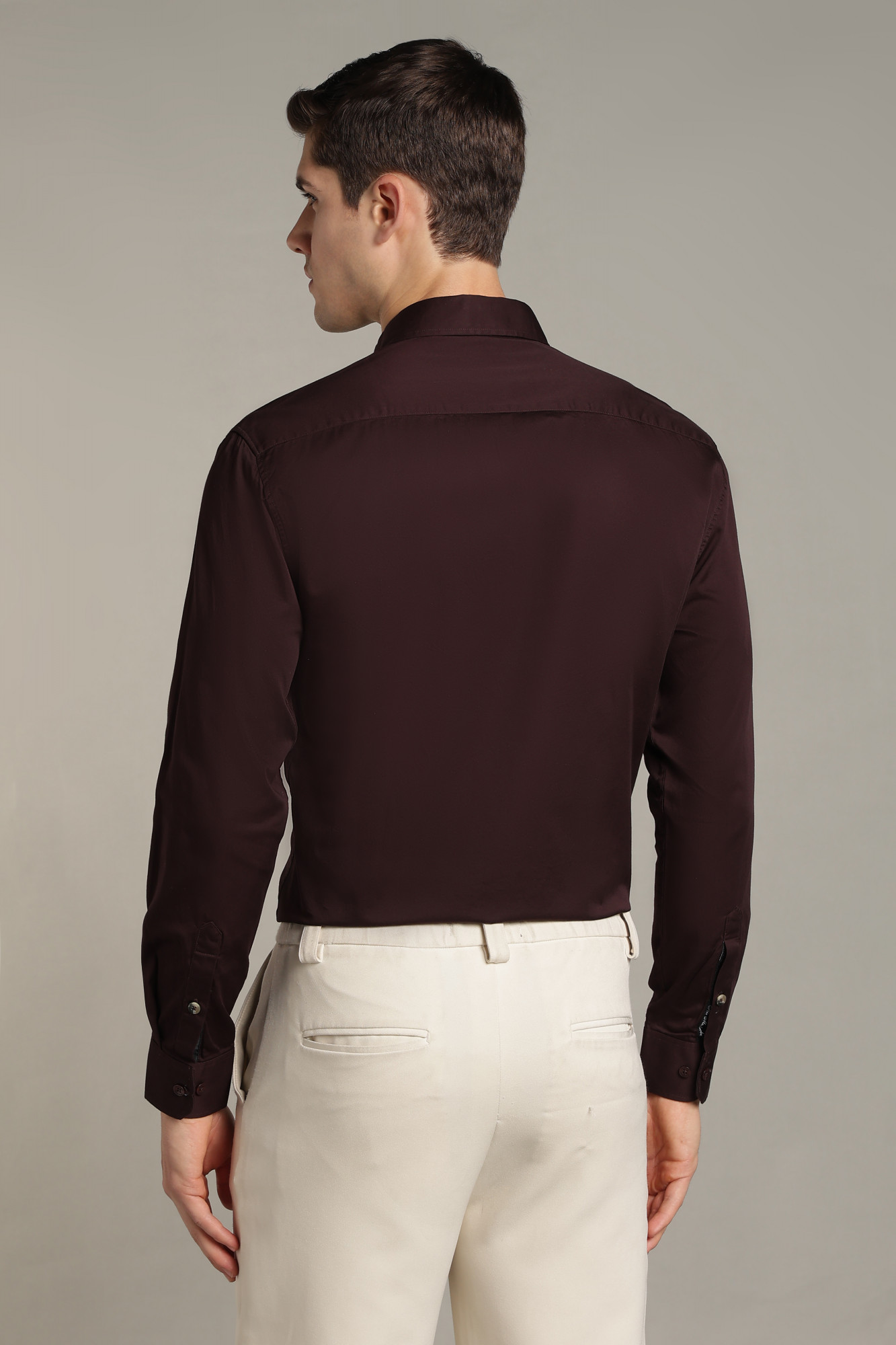 Imperial Satin Shirt  Brown