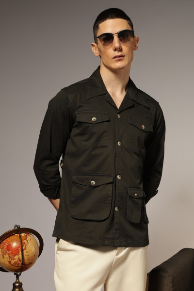 Image of The Signature Safari Shirt – Bottle Green