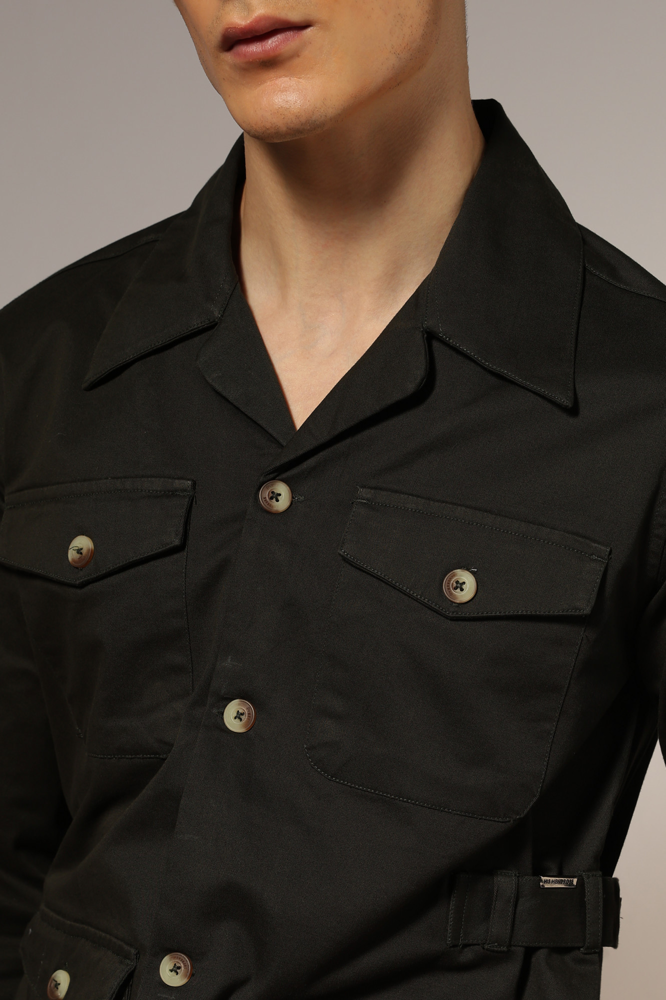 The Signature Safari Shirt  Bottle Green