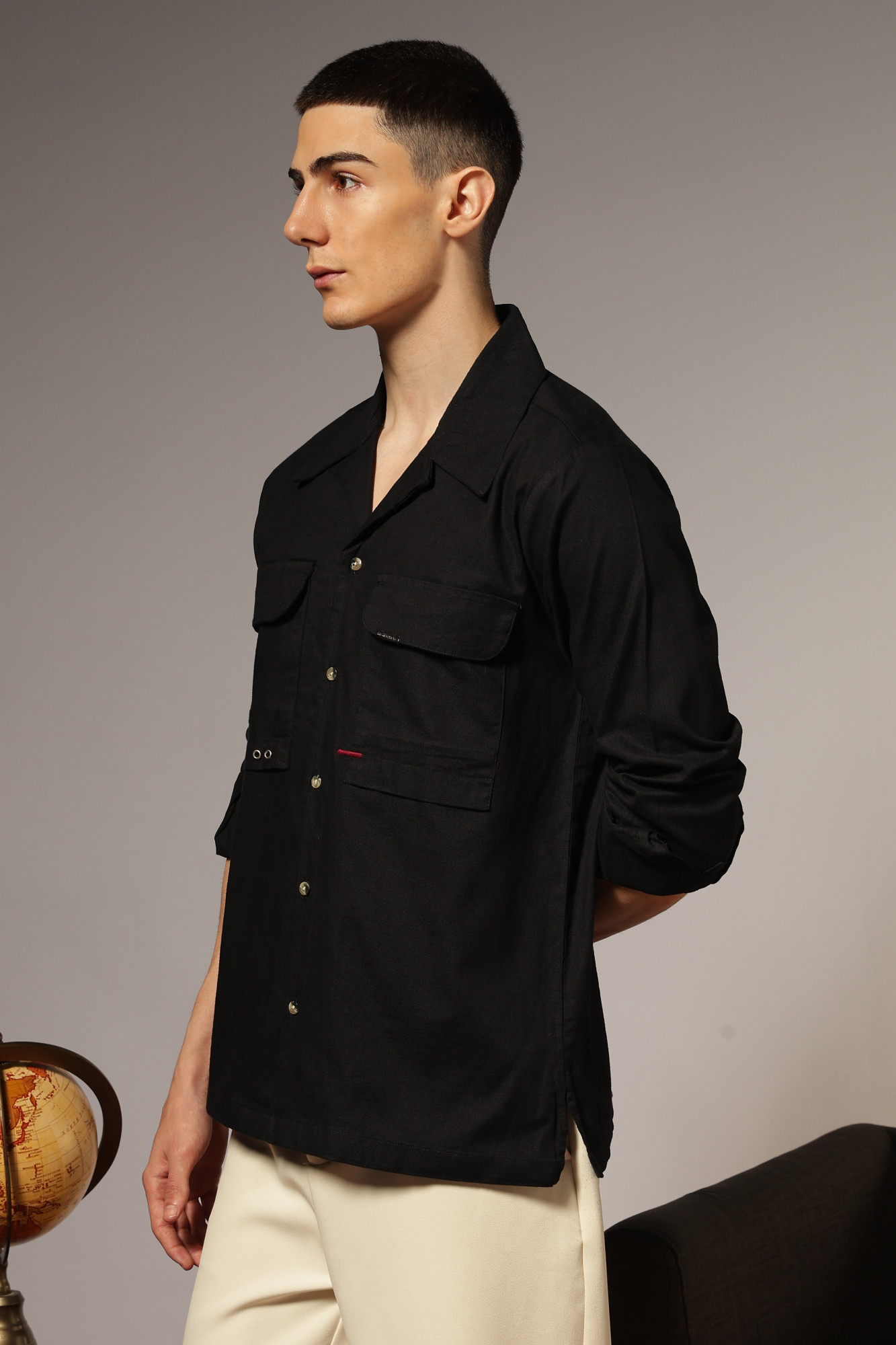 Highlighter Cuban Oxford Shirt  Blue