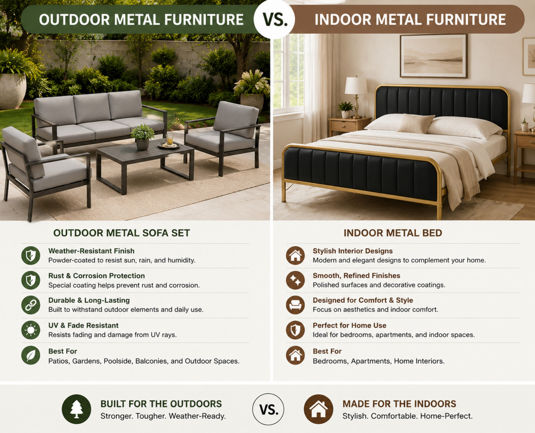 Indoor vs. Outdoor Metal Furniture