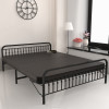 Nova Foldable Metal Bed Frame With Mattress | Black Frame | King Size 6.25 Ft x 6 Ft | 3 Years Warranty