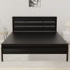 Elvo Wood and Metal Folding Bed Frame With Mattress | Double Layer &amp; Ortho Tri Layer | Wenge Black | Queen Size 6.5 Ft x 5 Ft
