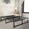 Base Queen Size Bed Frame Without Mattress | Black Frame | Queen Size 6.25 Ft x 5 Ft | 2 Years Warranty