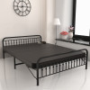 Nova Foldable Metal Bed Frame With Mattress | Black Frame | Queen Size 6.25 Ft x 5 Ft | 3 Years Warranty