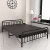 Nova Foldable Metal Bed Frame With Mattress | Black Frame | Double Size 6.25 Ft x 4 Ft | 3 Years Warranty |