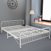 Nova Foldable Metal Bed Frame Without Mattress | Ivory Frame | King Size 6.25 Ft x 6 Ft | 2 Years Warranty