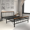 Oslo Folding Double Size Bed Without Mattress | Black Frame | Double Size 6.25 Ft x 4 Ft | 2 Years Warranty