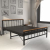 Oslo Folding Queen Size Bed With Mattress | Black Frame | Queen Size 6.25 Ft x 5 Ft | 2 Years Warranty