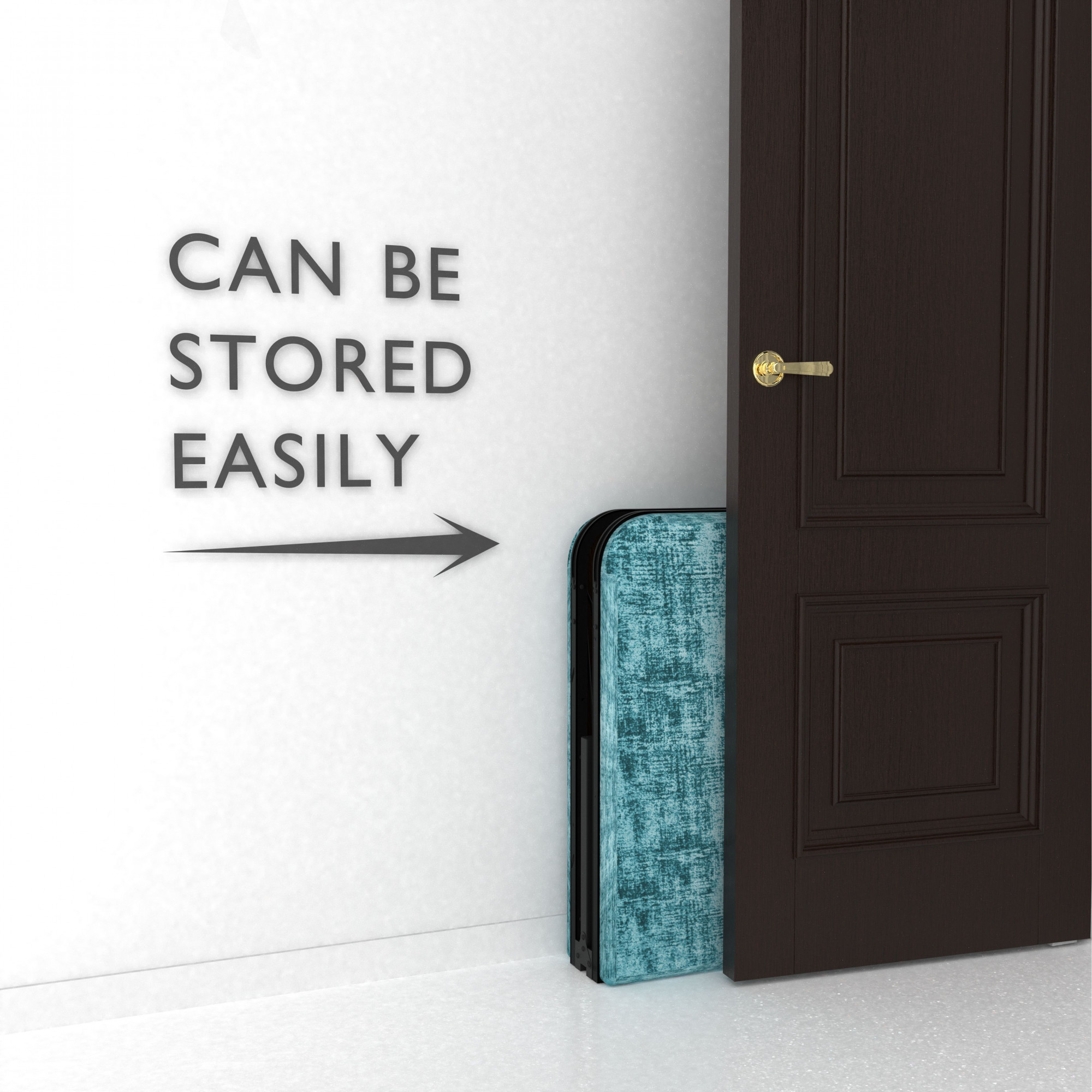 Aura Velvet Single Size Single Layer Foam Mattress 3ft X 6ft Black Finish