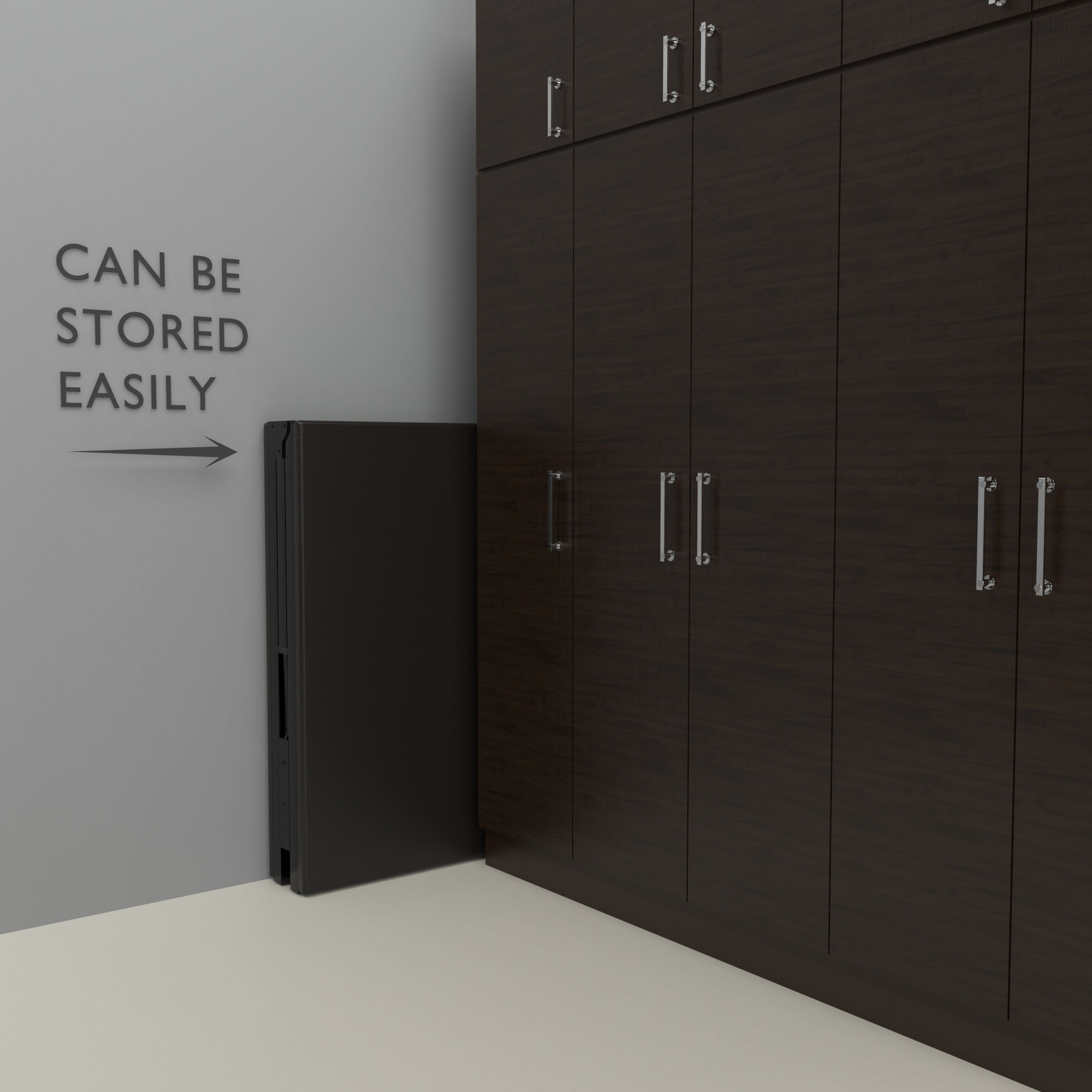 Nexon Metal Folding Single Size Bed With Mattress  25ft X 6ft  3ft X 6ft  Black Finish