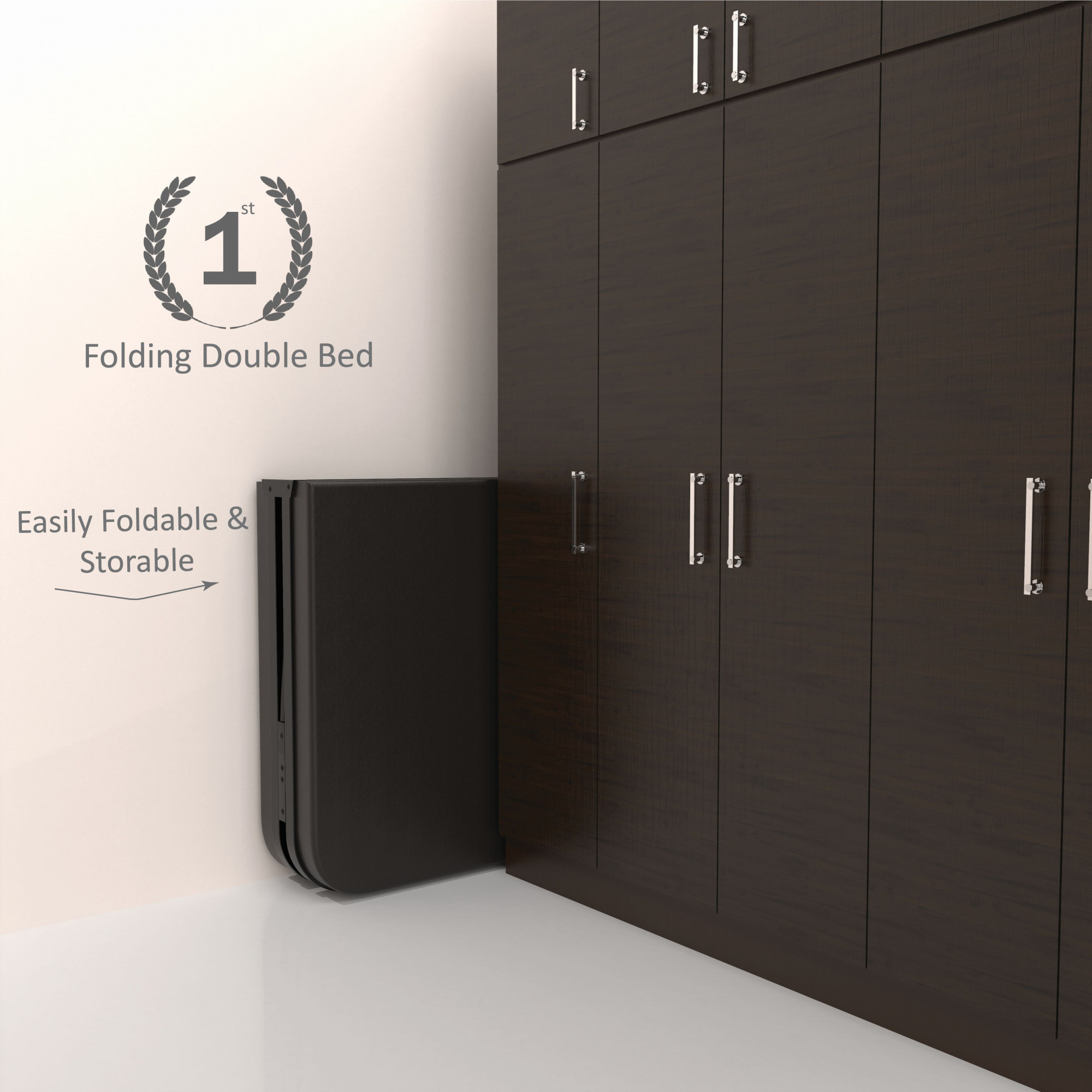 Nova Foldable Metal Bed Frame With Mattress Black Frame Double Size 625 Ft x 4 Ft Warranty Backed