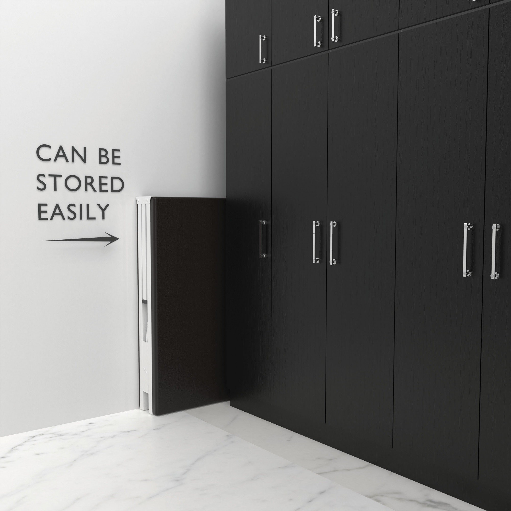 Jasper Foldable Single Metal Bed with Mattress Single Layer Double Layer Ortho Tri Layer Mattress Glossy White Finish 3ft X 6ft