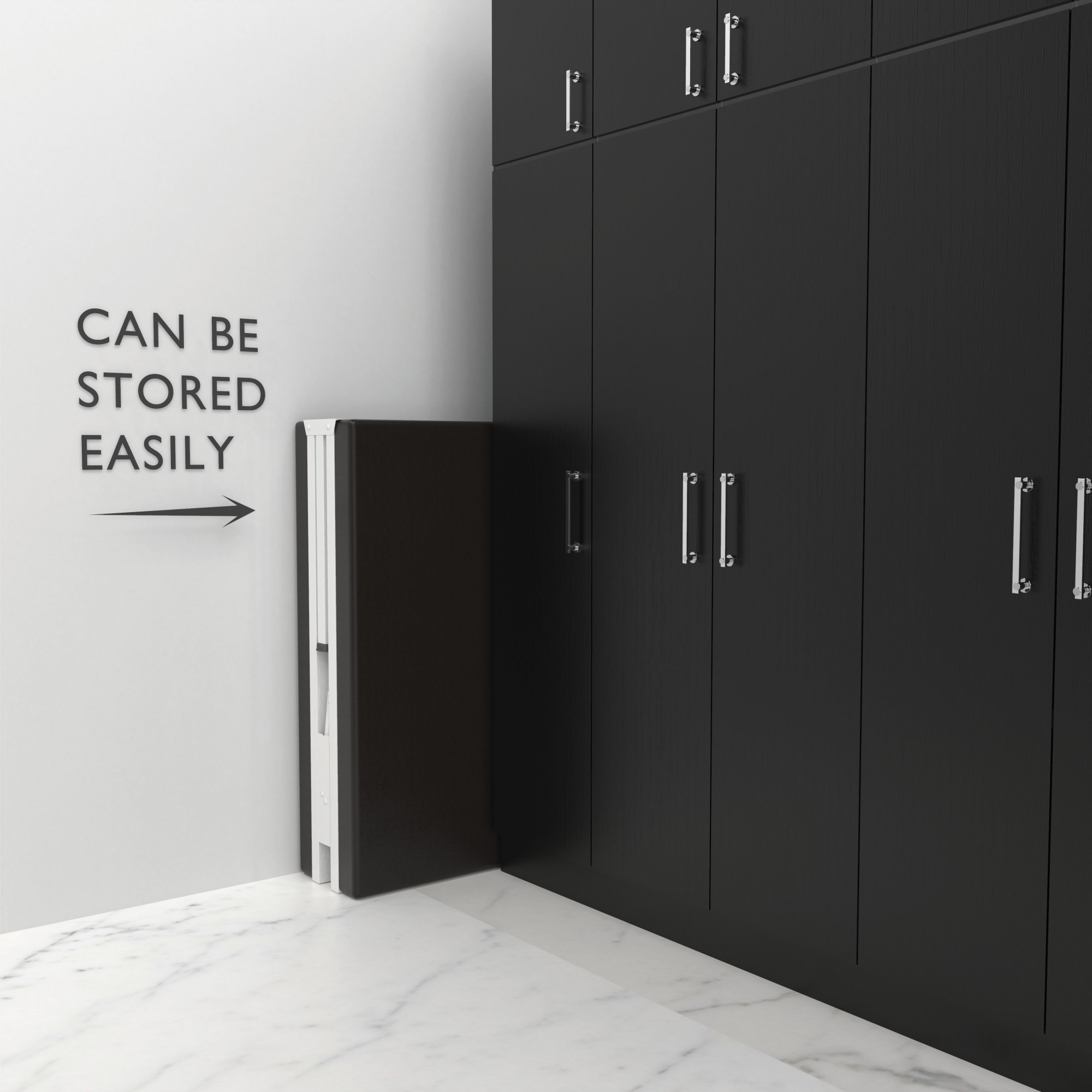 Jasper Foldable Single Metal Bed with Mattress Single Layer Double Layer Ortho Tri Layer Mattress Glossy White Finish 3ft X 6ft