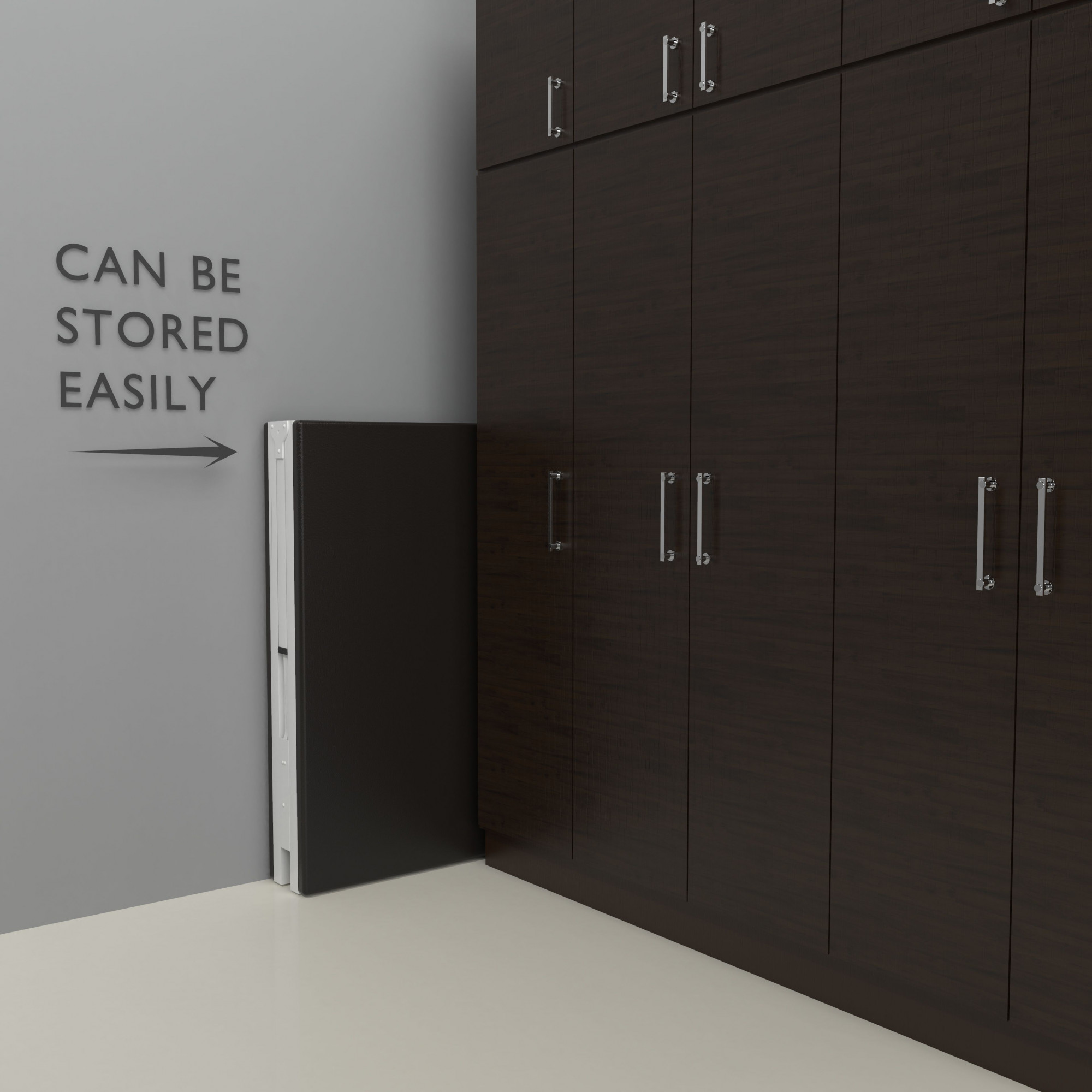 Nexon Metal Folding Single Size Bed With Mattress 25ft X 6ft 3ft X 6ft White Finish